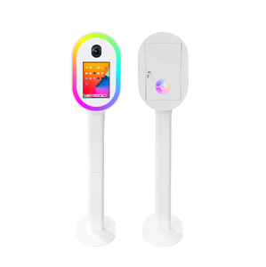 Dispositif de photomaton portable de forme ovale avec support d'imprimante, facile à assembler, compatible avec les iPad et les appareils <span class=keywords><strong>photo</strong></span> reflex numériques, ventilateur intégré - Product Image 1