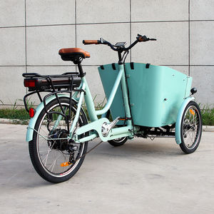 Remorque E-cargo standard CE vélo scooter électrique tricycle boîte en bois assistée par pédale vélo motorisé <span class=keywords><strong>mural</strong></span> vélo cargo - Product Image 3