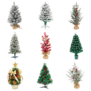 Meilleure offre Premium en plastique givré support mélange PVC PE décoration argent Pentacle arbre de Noël à charnière avec lumière - Product Image 5