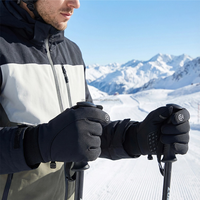 Gants de cyclisme d'hiver en polaire, imperméables, isolés thermiquement, compatibles avec les écrans tactiles, antidérapants, pour le ski et les sports, gris foncé