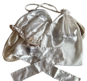 Custom Large Double Layer Adjustable Size Silk Hair Bonnet Satin <b>Bag</b> and Scarf Edge Promotion Gifts - Product Image 1