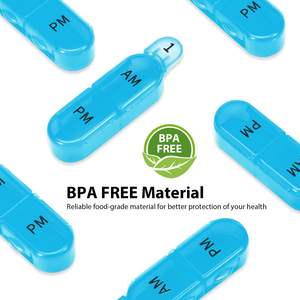 Pilulier de 30 jours <span class=keywords><strong>AM</strong></span> <span class=keywords><strong>PM</strong></span>, étui à pilules de médicaments d'un mois, boîte à pilules de voyage sans BPA pour vitamines et prescriptions deux fois par jour - Product Image 5