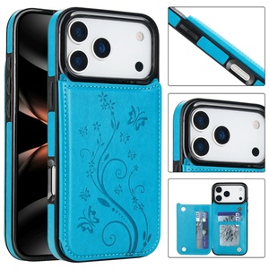 เคสหนัง PU ลายดอกนูน สำหรับ iPhone 17 Air 15 16 Pro Max พร้อมกระเป๋าสตางค์สำหรับผู้หญิง - Product Image 6