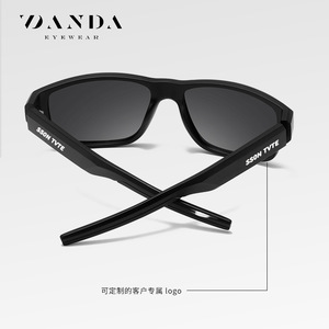 Lunettes de soleil polarisées Danda pour hommes S16105 UV400, monture PC, verres TAC, noires, style urbain, pour la pêche - Product Image 4