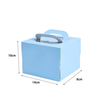 Boîte à gâteau carrée en carton épais transparent pour pâtisserie, vente en gros