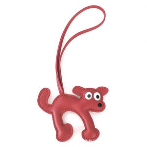Porte-clés pendentif en cuir PU motif dessin animé mignon, cadeau créatif pour hommes et femmes, accessoires de sac mignons en forme d'animal de compagnie - Product Image 1