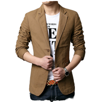 Blazer en coton ajusté pour homme, automne-hiver, simple boutonnage, décontracté, streetwear, manteau fin, grandes tailles 6XL, vente en gros