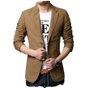 Costume homme slim fit, blazer automne-hiver, simple boutonnage, décontracté, streetwear, veste fine, haute qualité, 100% coton, grande taille 6XL - Product Image 1
