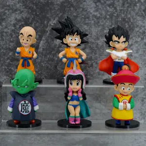 China Hot Selling Pvc Cartoon Anime Action Figure Model Toys Tiener Dragon Z Ball Cijfers 6 Delige Set Voor Kinderen
