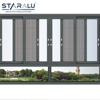 Fenêtres coulissantes en aluminium sur mesure avec verre trempé, cadre fin, finition résistante et utilisation facile pour les villas modernes