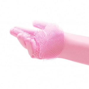 Kitchen Bathroom Cleaning Pet Hair Care Dishwashing Reusable Magic <b>Silicone</b> Glove - Product Image 6