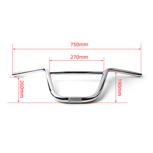 POLSO BMX Bar Poignée de vélo Chromely Street <span class=keywords><strong>Action</strong></span> Guidon Riser pour vélos de route - Product Image 5