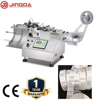 Machine de découpe industrielle de logos et d'étiquettes textiles JQ-3010B à micro-ordinateur, découpe à chaud et à froid, garantie 1 an