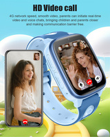 Montre connectée pour enfants, 4G RTOS GPS, grand écran IPS, avec appel SOS, carte Nano SIM, appels bidirectionnels