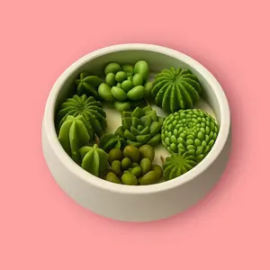 Vela Decorativa Qoq Cactus Garden, Diseño de Cactus, Bahcesi-Mum - Product Image 1