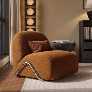 Sillón Vintage Zebra, Sillón Individual Tipo Puff, Relleno de Espuma, Sillón Suave para Sala de Estar - Product Image 3