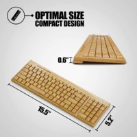 Ensemble clavier et souris sans fil, en bois de bambou, ordinateur multimédia Business, Combo USB, ensemble cadeau