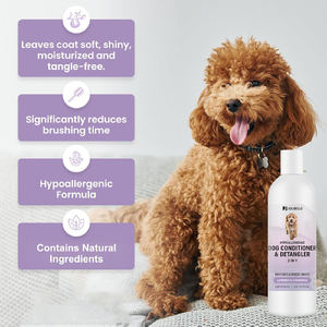 Après-shampoing et démêlant pour chien avec logo personnalisé 2 en 1 Après-shampoing pour les allergies et les démangeaisons Lotion de traitement pour les chiens et les caniches et les doodles - Product Image 2