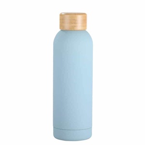 Cross-border 304 Stainless Steel <b>Small</b>-mouth Vacuum Thermos Cup Bamboo lid 6-12 Hours Thermal Insulation Minimalist Design - Product Image 4