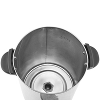 Ketel Air Dinding Ganda Komersial untuk Katering, Kapasitas 50 Cangkir Kopi, Pemanas Air 50 Liter, Bahan Stainless Steel