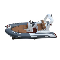 Bateau pneumatique de luxe RIB 390CL à coque en fibre de verre, tube Hypalon anti-âge, couleur blanche, bateau de pêche gonflable