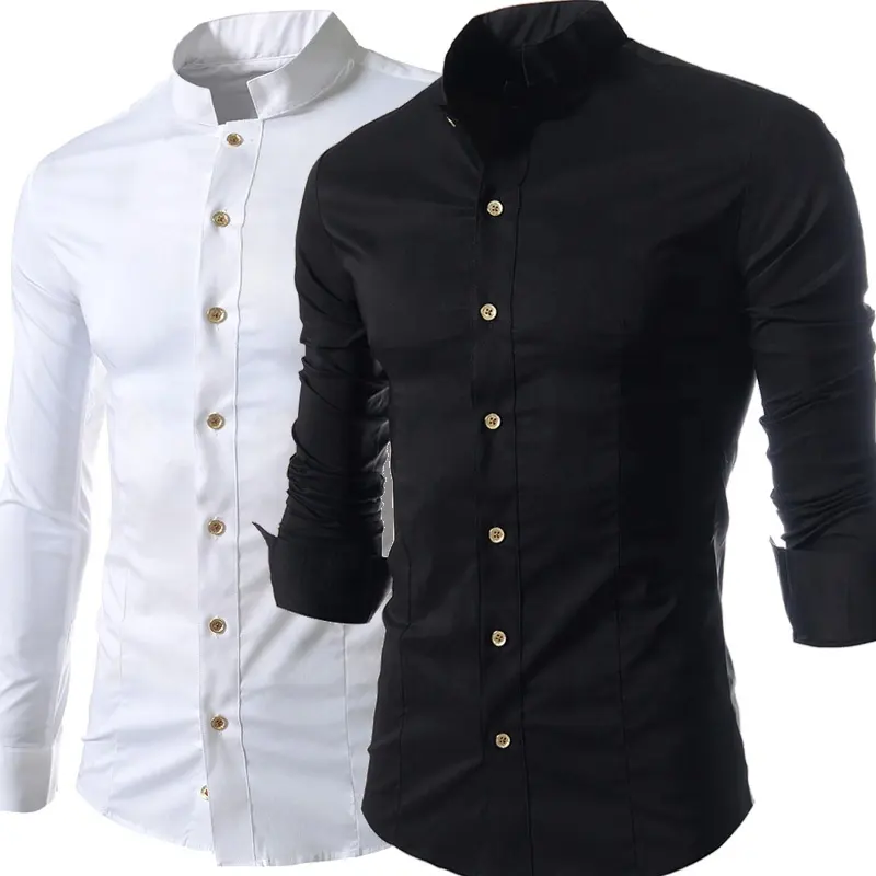 apparel factory supply cheap long sleeve men white business dress shirt