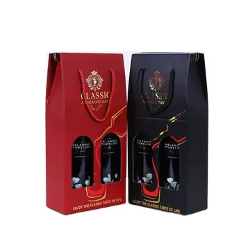 Sacchetto regalo personalizzato per bottiglia di vino all'ingrosso sacchetto di carta regalo per vino economico personalizzato per vino