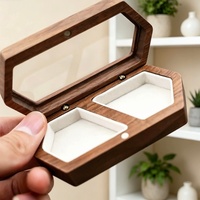 Boîte de transport créative en bois pour bagues, vente en gros du fabricant, coffret cadeau commémoratif, boîte décorative