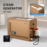 Generator Uap Mandi Mewah Atcsteam dari Baja Anti Karat dengan Pembuangan Otomatis dan Pengontrol Sentuh Digital untuk Kamar Mandi Rumah dan Spa