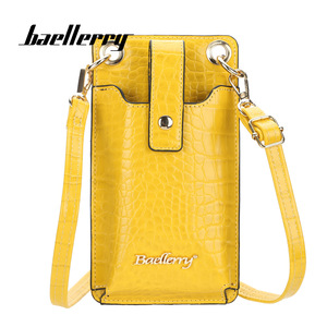 Bolso Bandolera para Teléfono Baellerry para Mujer, Patrón de Cocodrilo, Cuero PU con Ranuras para Tarjetas, Cierre de Hebilla, Amarillo - Product Image 5