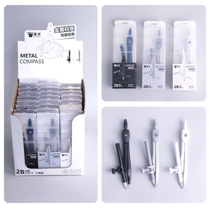 CR-159 Kit de géométrie mathématique en gros pour usine, 2 pièces, compas de dessin multifonctionnels en plastique pour l'école - Product Image 3