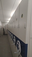 Étagères mobiles modulaires réglables à manivelle manuelle modernes en acier haute densité, compacteur de dossiers verrouillable pour l'archivage à domicile et à l'école