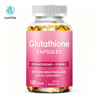 LUVVITA OEM Vente en gros de capsules molles de glutathion, blanchiment naturel de la peau, antioxydant pour femmes, complément alimentaire pour la beauté et la santé