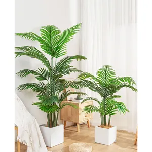 2022 qualidade palmeira artificial deixa folhagem Hastes à prova de UV/folha De Coco uso indoor ou ao ar livre