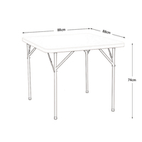 Mobilier de jardin extérieur portable mesa plegable table pliable carrée table pliante de camping en plastique