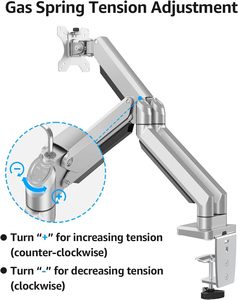 Support d'écran double en aluminium pour <span class=keywords><strong>ordinateur</strong></span>, 17-32 pouces - Product Image 6