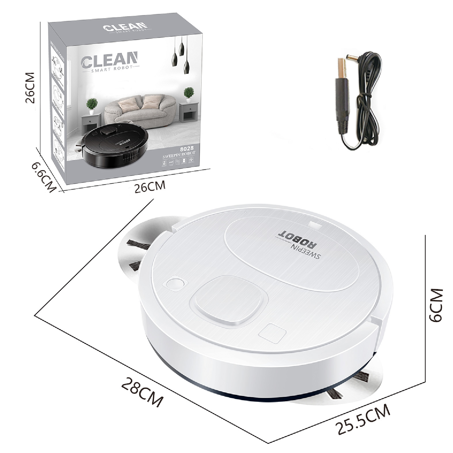 Version améliorée-8028 blanc-autonomie de la batterie prolongée