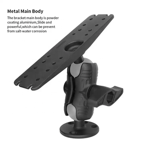Large Marine Electronics Mount Base Mount with Double <b>Socket</b> Arm Compatible with Lowrance,Garmin,Humminbird Fishfinder - Product Image 5