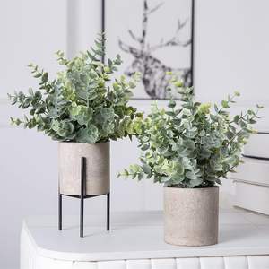 C308 Plante artificielle Eucalyptus <span class=keywords><strong>Romarin</strong></span> Plantes en pot pour la décoration intérieure et extérieure Bonsaï Plante verte artificielle - Product Image 1
