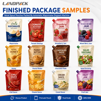 Machine de remplissage et de scellage pour sachets Doypack préremplis à bec verseur pour sauces rotatives (ketchup, vinaigrette, bouillie béarnaise, mayonnaise)