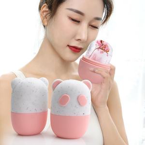 Bandejas de cubitos de hielo de silicona con forma de <span class=keywords><strong>Panda</strong></span>, bolas de hielo, masajeador facial, moldes de hielo para el cuidado facial de la piel - Product Image 4