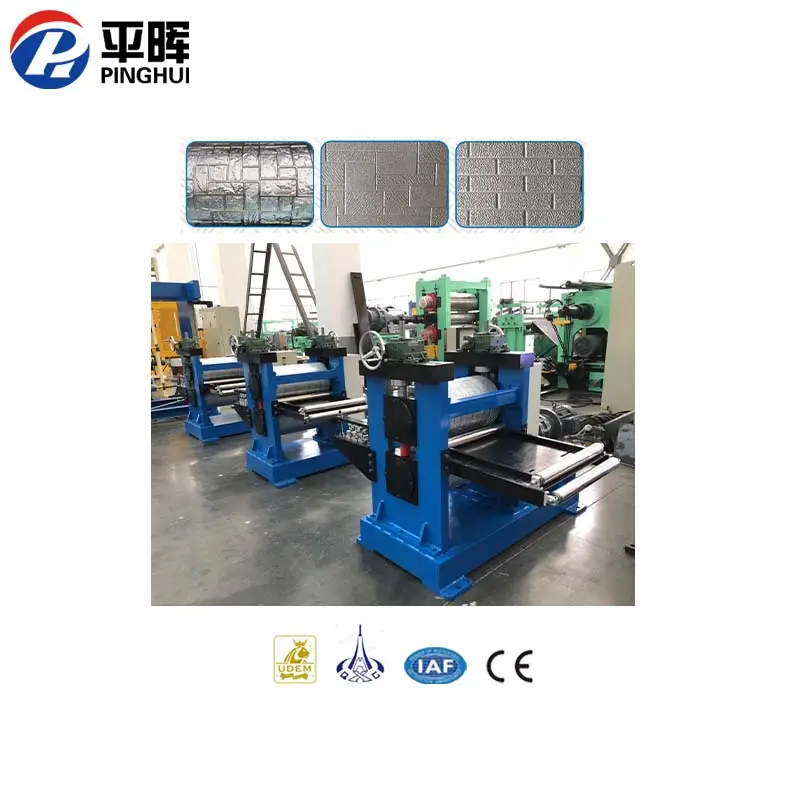 Industrial-grade PU sandwich board production line Brick embossing machine