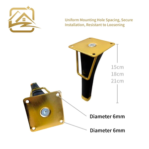 Pieds de canapé modernes en métal chromé, solides, 15cm/18cm, en tube de fil chromé, pieds de meubles en fer, pas chers pour canapé-lit et armoire - Product Image 3