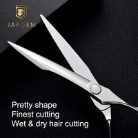 Ciseaux de barbier professionnels 6,75 pouces, ciseaux de coupe puissants pour cheveux, noir, acier japonais VG10