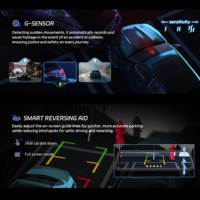 Kamera DVR mobil 2 lensa, g-sensor penglihatan malam, kamera perekam Loop Dvr, kamera dasbor, kamera cermin spion untuk mobil
