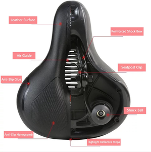 <span class=keywords><strong>Selle</strong></span> de vélo confortable en éponge, antichoc, réfléchissante <span class=keywords><strong>pour</strong></span> siège de vélo - Product Image 3