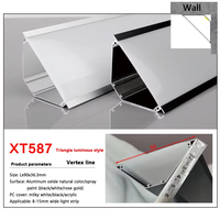 Designs d'intérieur, bande LED en aluminium de 3 m, profilé d'angle à 45 degrés, éclairage pour plafonds