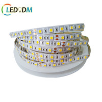 Ruban flexible LED HD 5050 blanc 4000k 3000k chaud 60D DC24V DC12V 14.4W avec CE ROHS ETL peut contrôler à distance SMD bande lumineuse LED