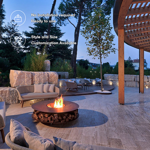 Villa BBQ <b>Fire</b> <b>Pit</b> Grill Outdoor Freestanding Round Fireplace Firepit Wood/Gas/Alcohol Furnace Core <b>Fire</b> <b>Pit</b> - Product Image 2