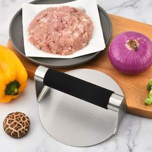 Ensemble de barbecue en acier inoxydable pour le camping en plein air, fête, outils pour la viande et la volaille, presse à <span class=keywords><strong>hamburger</strong></span> en métal, préparation de hamburgers - Product Image 4